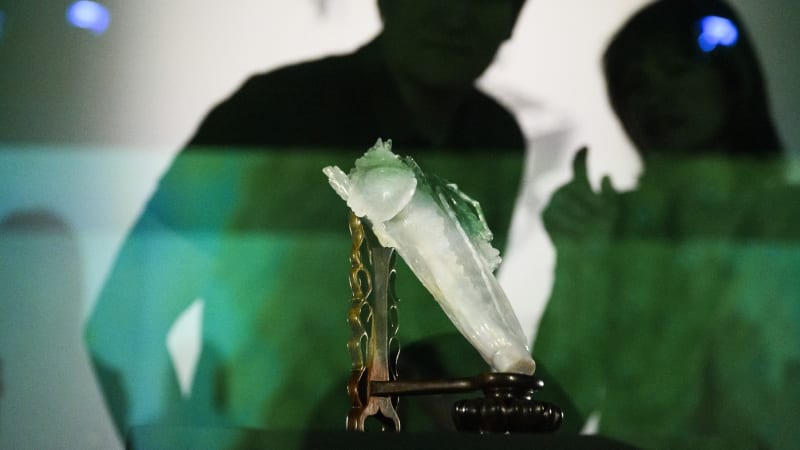 Hlávka zelí jako nejvzácnější exponát. Národní muzeum vystavilo 100 pokladů z Tchaj-wanu