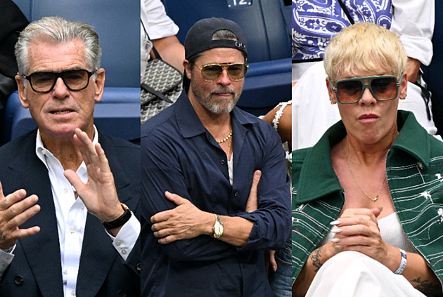 Pitt, Brosnan či Vonnová. Známé tváře si nenechaly ujít vrchol US Open